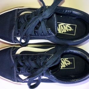 VANS OLD SKOOL OFF THE WALL SKATE SHOES 508357 Blue/white mens 4.5 womens 6